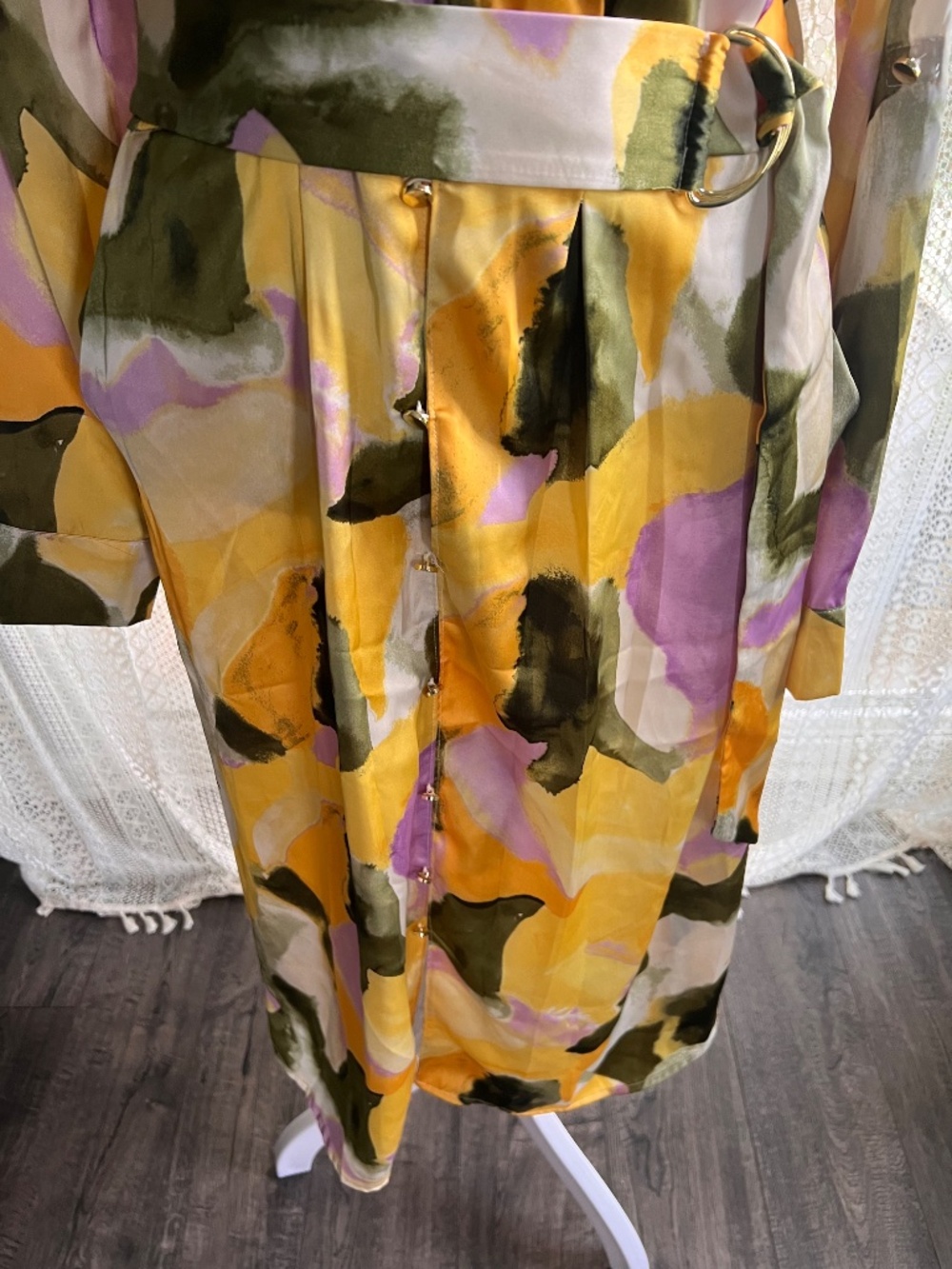 NWT French Connection abstract colorful shirt dress - Picture 6 of 13